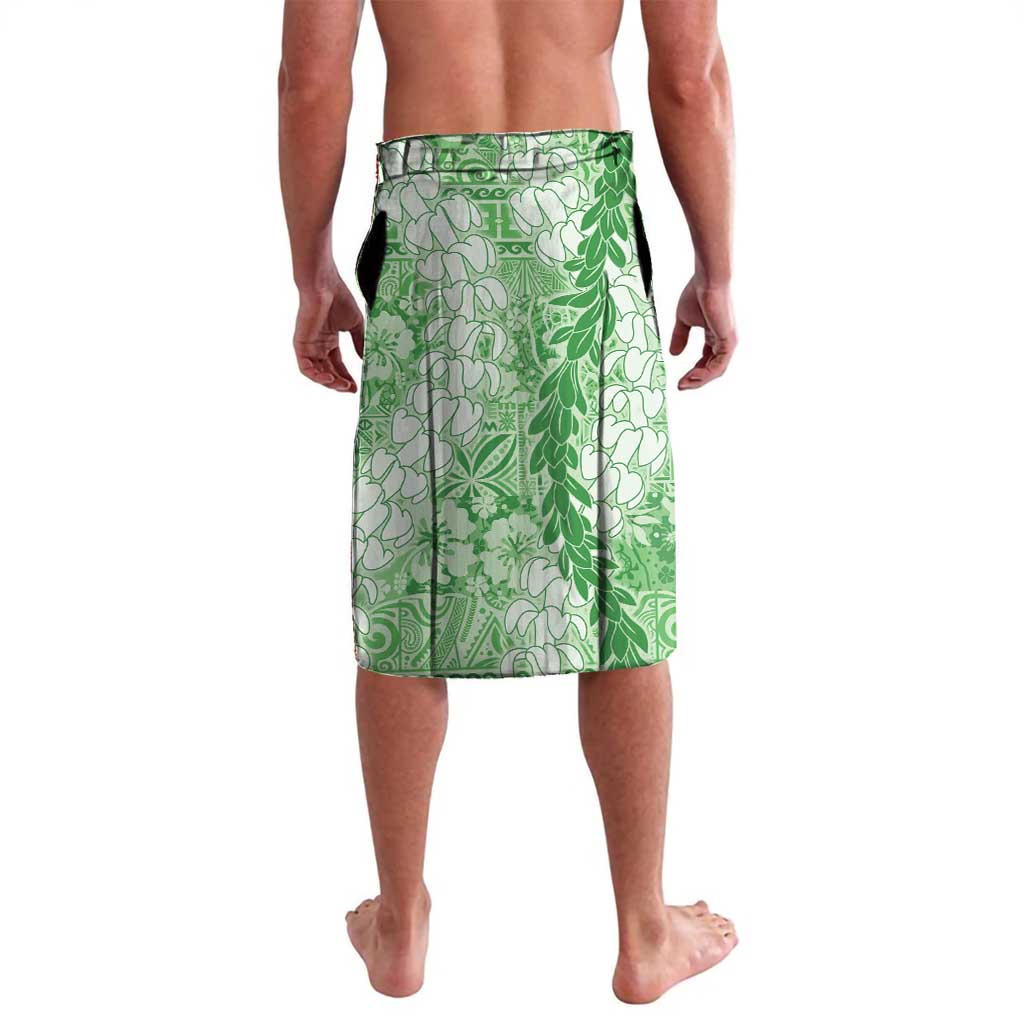 Green Puakenikeni and Maile Lei Lavalava Hawaiian Style Tribal Tapa Double Strand Lei LT9 - Polynesian Pride
