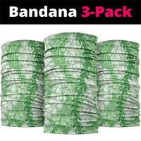 Green Puakenikeni and Maile Lei Neck Gaiter Hawaiian Style Tribal Tapa Double Strand Lei LT9 package One Size: 25*50cm Green - Polynesian Pride
