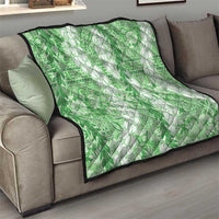 Green Puakenikeni and Maile Lei Quilt Hawaiian Style Tribal Tapa Double Strand Lei LT9 - Polynesian Pride