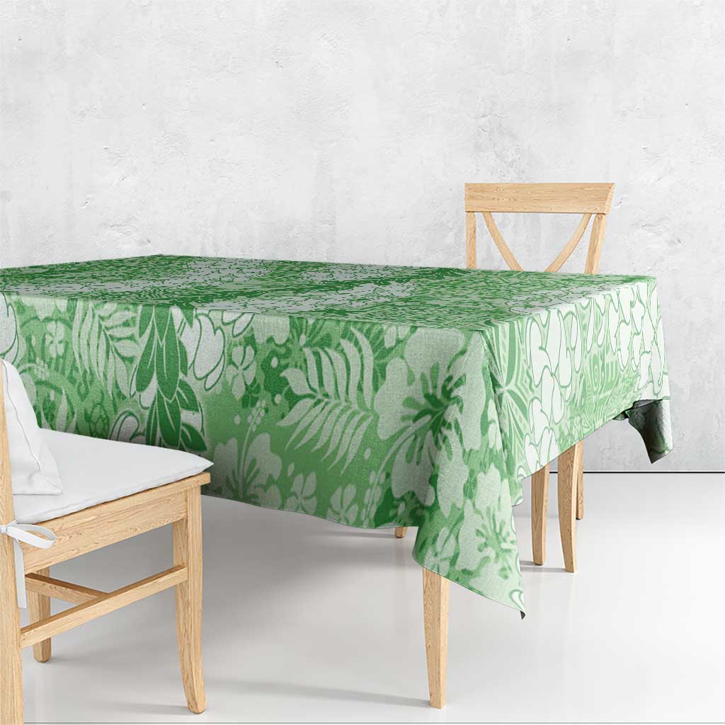 Green Puakenikeni and Maile Lei Tablecloth Hawaiian Style Tribal Tapa Double Strand Lei LT9 - Polynesian Pride