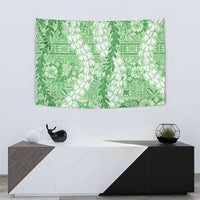 Green Puakenikeni and Maile Lei Tapestry Hawaiian Style Tribal Tapa Double Strand Lei LT9 - Polynesian Pride