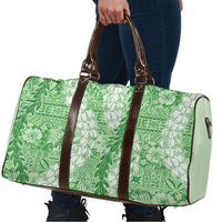 Green Puakenikeni and Maile Lei Travel Bag Hawaiian Style Tribal Tapa Double Strand Lei LT9 - Polynesian Pride