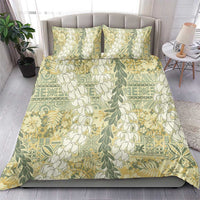 Vintage Puakenikeni and Maile Lei Bedding Set Hawaiian Style Tribal Tapa Double Strand Lei LT9 - Polynesian Pride