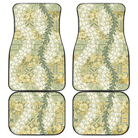 Vintage Puakenikeni and Maile Lei Car Mats Hawaiian Style Tribal Tapa Double Strand Lei LT9 - Polynesian Pride