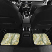Vintage Puakenikeni and Maile Lei Car Mats Hawaiian Style Tribal Tapa Double Strand Lei LT9 Set 2pcs - Back Vintage - Polynesian Pride