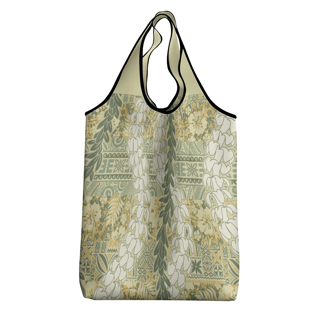 Vintage Puakenikeni and Maile Lei Grocery Bag Hawaiian Style Tribal Tapa Double Strand Lei LT9 - Polynesian Pride