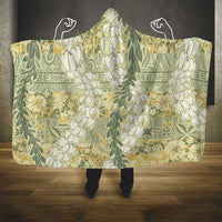 Vintage Puakenikeni and Maile Lei Hooded Blanket Hawaiian Style Tribal Tapa Double Strand Lei LT9 - Polynesian Pride
