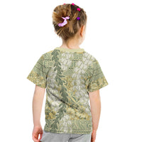 Vintage Puakenikeni and Maile Lei Kid T Shirt Hawaiian Style Tribal Tapa Double Strand Lei LT9 - Polynesian Pride
