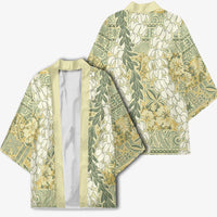 Vintage Puakenikeni and Maile Lei Kimono Hawaiian Style Tribal Tapa Double Strand Lei LT9 - Polynesian Pride
