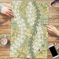 Vintage Puakenikeni and Maile Lei Puzzle Hawaiian Style Tribal Tapa Double Strand Lei LT9 Vintage - Polynesian Pride