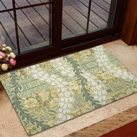 Vintage Puakenikeni and Maile Lei Rubber Doormat Hawaiian Style Tribal Tapa Double Strand Lei LT9 - Polynesian Pride