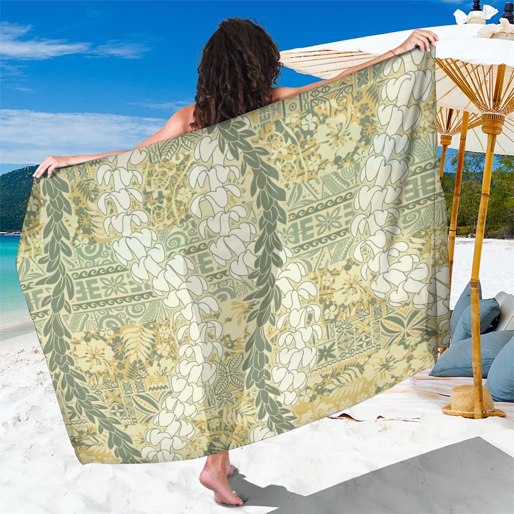 Vintage Puakenikeni and Maile Lei Sarong Hawaiian Style Tribal Tapa Double Strand Lei LT9 One Size 44 x 66 inches Vintage - Polynesian Pride