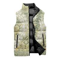 Vintage Puakenikeni and Maile Lei Sleeveless Puffer Jacket Hawaiian Style Tribal Tapa Double Strand Lei LT9 - Polynesian Pride