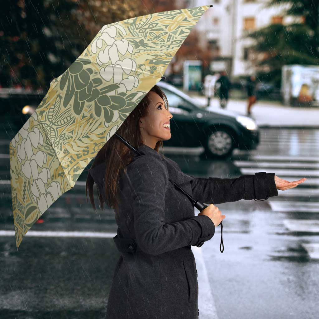 Vintage Puakenikeni and Maile Lei Umbrella Hawaiian Style Tribal Tapa Double Strand Lei LT9 - Polynesian Pride