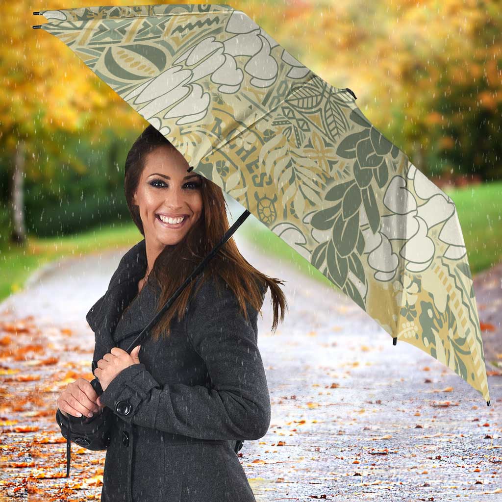 Vintage Puakenikeni and Maile Lei Umbrella Hawaiian Style Tribal Tapa Double Strand Lei LT9 - Polynesian Pride