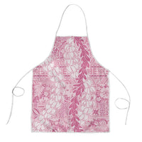Pink Puakenikeni and Maile Lei Apron Hawaiian Style Tribal Tapa Double Strand Lei LT9 Pink - Polynesian Pride