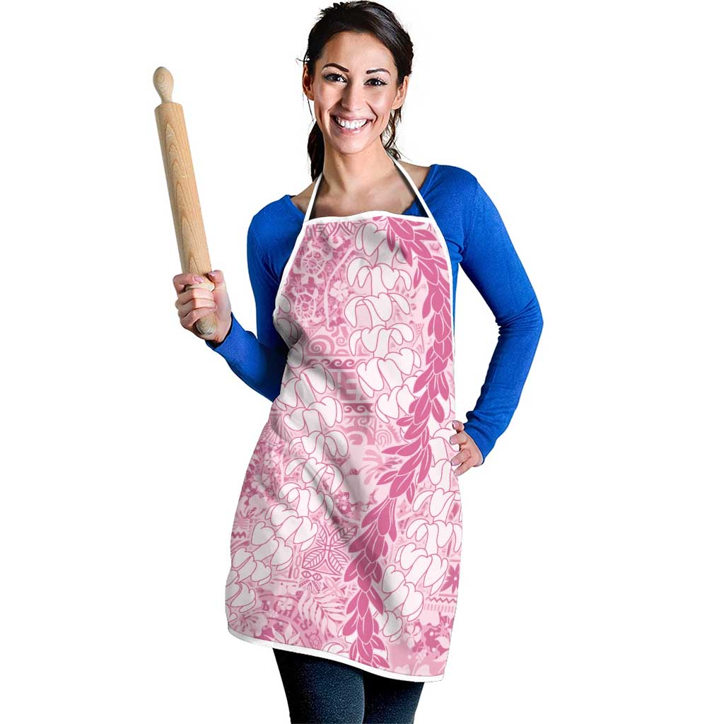 Pink Puakenikeni and Maile Lei Apron Hawaiian Style Tribal Tapa Double Strand Lei LT9 - Polynesian Pride
