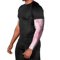 Pink Puakenikeni and Maile Lei Arm Sleeves Hawaiian Style Tribal Tapa Double Strand Lei LT9 - Polynesian Pride