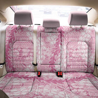 Pink Puakenikeni and Maile Lei Back Car Seat Cover Hawaiian Style Tribal Tapa Double Strand Lei LT9 - Polynesian Pride