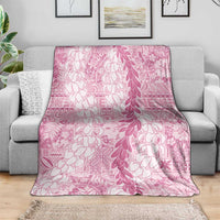 Pink Puakenikeni and Maile Lei Blanket Hawaiian Style Tribal Tapa Double Strand Lei LT9 - Polynesian Pride