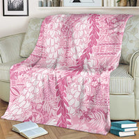 Pink Puakenikeni and Maile Lei Blanket Hawaiian Style Tribal Tapa Double Strand Lei LT9 - Polynesian Pride