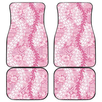 Pink Puakenikeni and Maile Lei Car Mats Hawaiian Style Tribal Tapa Double Strand Lei LT9 - Polynesian Pride
