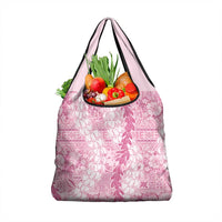 Pink Puakenikeni and Maile Lei Grocery Bag Hawaiian Style Tribal Tapa Double Strand Lei LT9 1-pack One Size Pink - Polynesian Pride