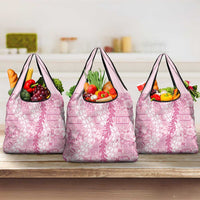 Pink Puakenikeni and Maile Lei Grocery Bag Hawaiian Style Tribal Tapa Double Strand Lei LT9 3-pack One Size Pink - Polynesian Pride