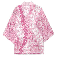 Pink Puakenikeni and Maile Lei Kimono Hawaiian Style Tribal Tapa Double Strand Lei LT9 - Polynesian Pride