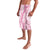 Pink Puakenikeni and Maile Lei Lavalava Hawaiian Style Tribal Tapa Double Strand Lei