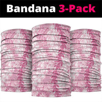 Pink Puakenikeni and Maile Lei Neck Gaiter Hawaiian Style Tribal Tapa Double Strand Lei LT9 package One Size: 25*50cm Pink - Polynesian Pride