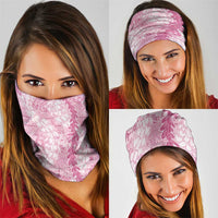 Pink Puakenikeni and Maile Lei Neck Gaiter Hawaiian Style Tribal Tapa Double Strand Lei LT9 - Polynesian Pride