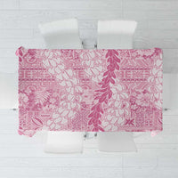 Pink Puakenikeni and Maile Lei Tablecloth Hawaiian Style Tribal Tapa Double Strand Lei LT9 Pink - Polynesian Pride