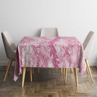 Pink Puakenikeni and Maile Lei Tablecloth Hawaiian Style Tribal Tapa Double Strand Lei LT9 - Polynesian Pride