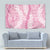Pink Puakenikeni and Maile Lei Tapestry Hawaiian Style Tribal Tapa Double Strand Lei