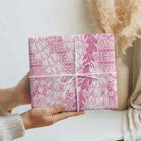Pink Puakenikeni and Maile Lei Wrapping Paper Hawaiian Style Tribal Tapa Double Strand Lei LT9 - Polynesian Pride