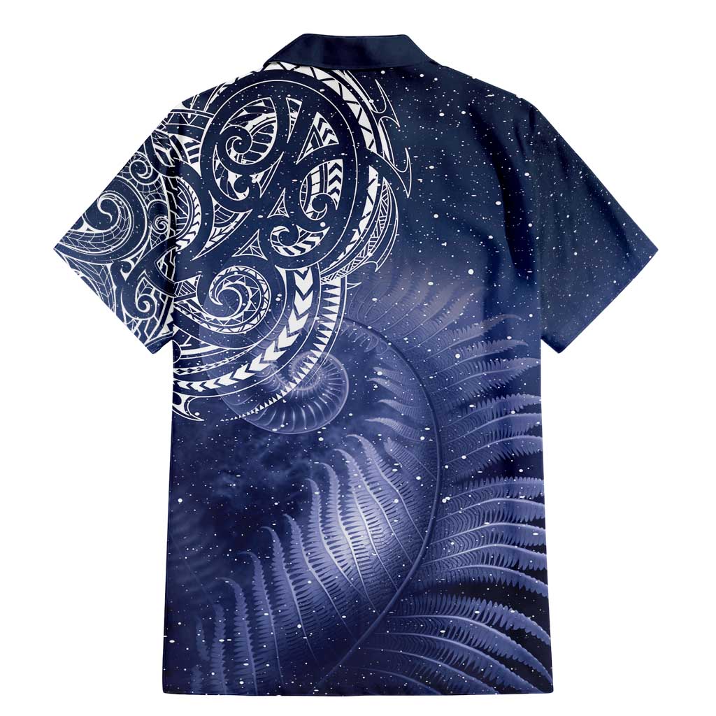 New Zealand Galaxy Fern Family Matching Mermaid Dress and Hawaiian Shirt LT9 - Polynesian Pride