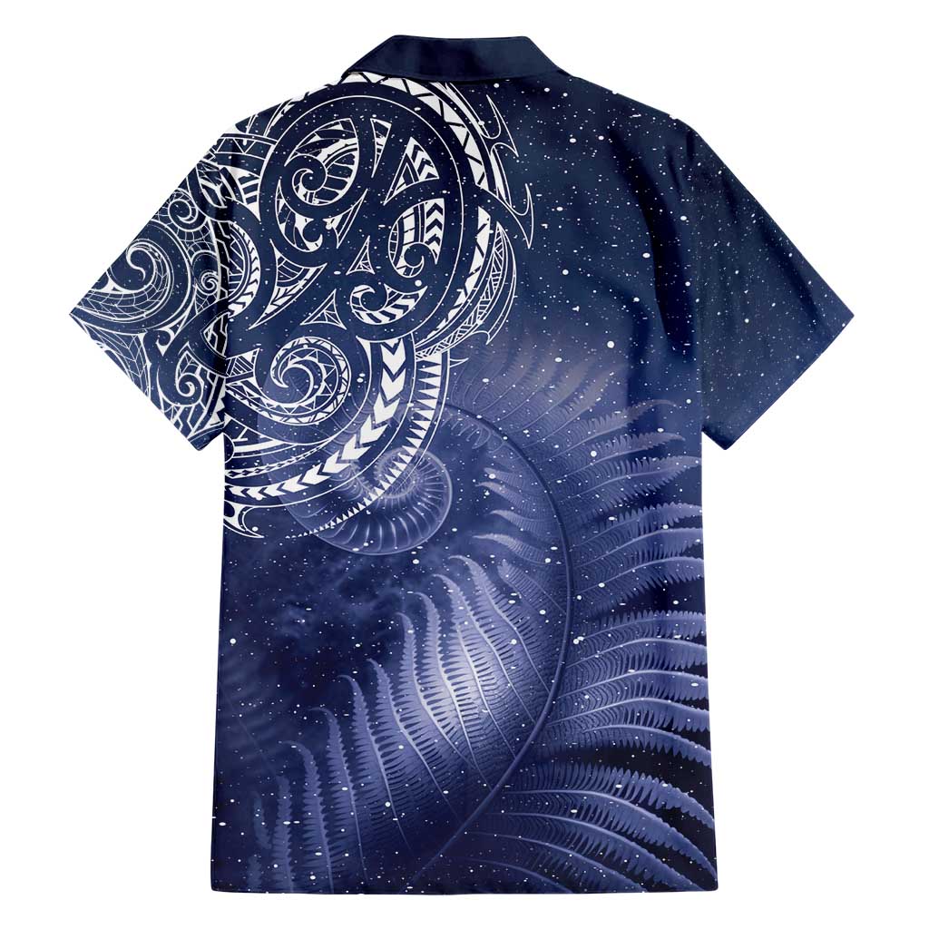 New Zealand Galaxy Fern Family Matching Short Sleeve Bodycon Dress and Hawaiian Shirt LT9 - Polynesian Pride