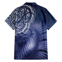 New Zealand Galaxy Fern Family Matching Short Sleeve Bodycon Dress and Hawaiian Shirt LT9 - Polynesian Pride