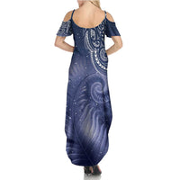 New Zealand Galaxy Fern Family Matching Summer Maxi Dress and Hawaiian Shirt LT9 - Polynesian Pride