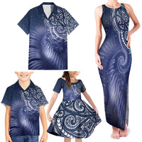 New Zealand Galaxy Fern Family Matching Tank Maxi Dress and Hawaiian Shirt LT9 - Polynesian Pride