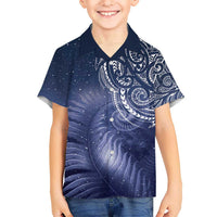 New Zealand Galaxy Fern Kid Hawaiian Shirt