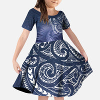 New Zealand Galaxy Fern Kid Short Sleeve Dress LT9 KID Galaxy - Polynesian Pride