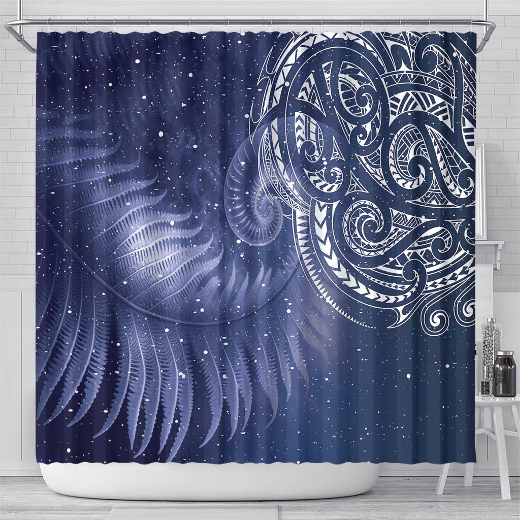 New Zealand Galaxy Fern Shower Curtain LT9 - Polynesian Pride