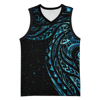 New Zealand Matariki Basketball Jersey Galaxy Maori Tribal Tattoo LT9 Unisex Galaxy - Polynesian Pride