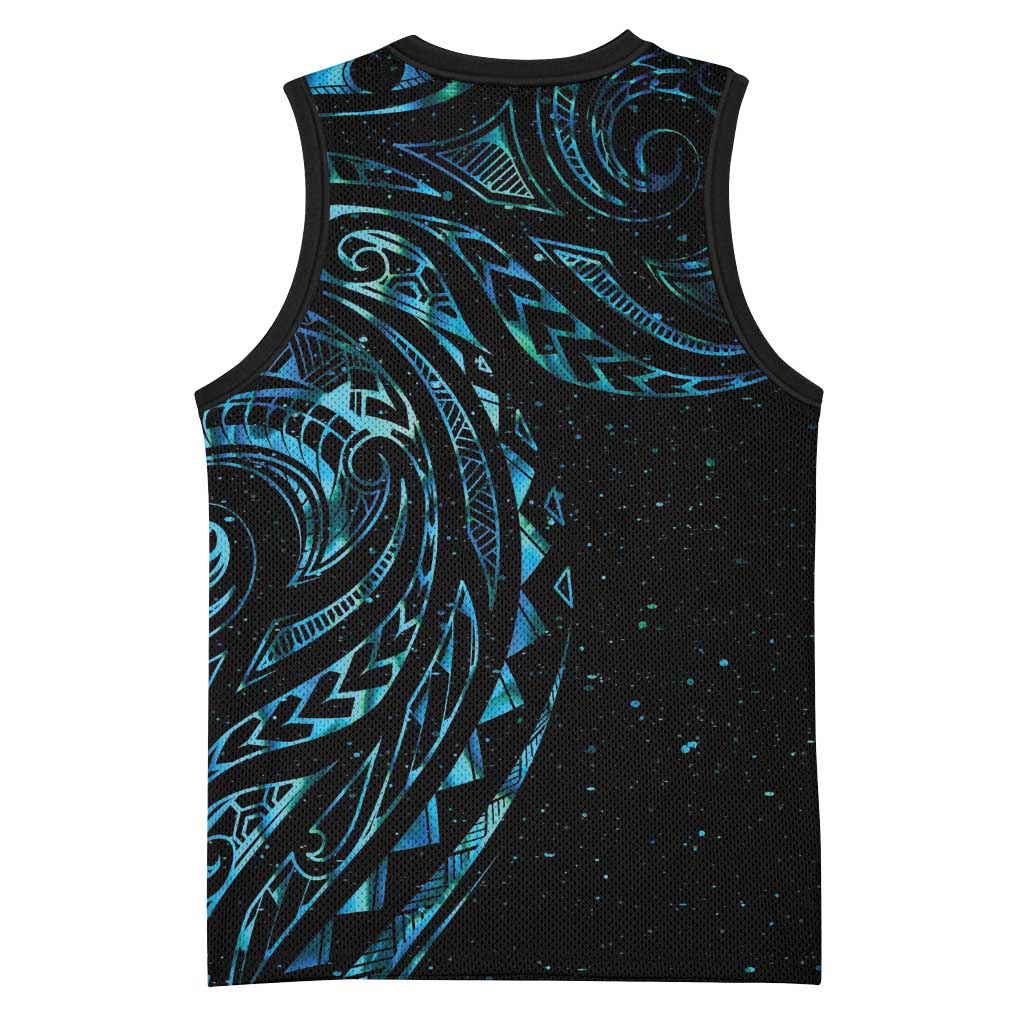 New Zealand Matariki Basketball Jersey Galaxy Maori Tribal Tattoo LT9 - Polynesian Pride