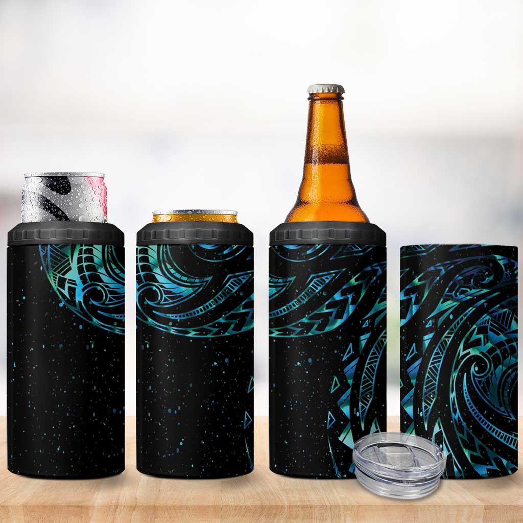 New Zealand Tribal Tattoo 4 in 1 Can Cooler Tumbler With Matariki Art LT9 - Polynesian Pride