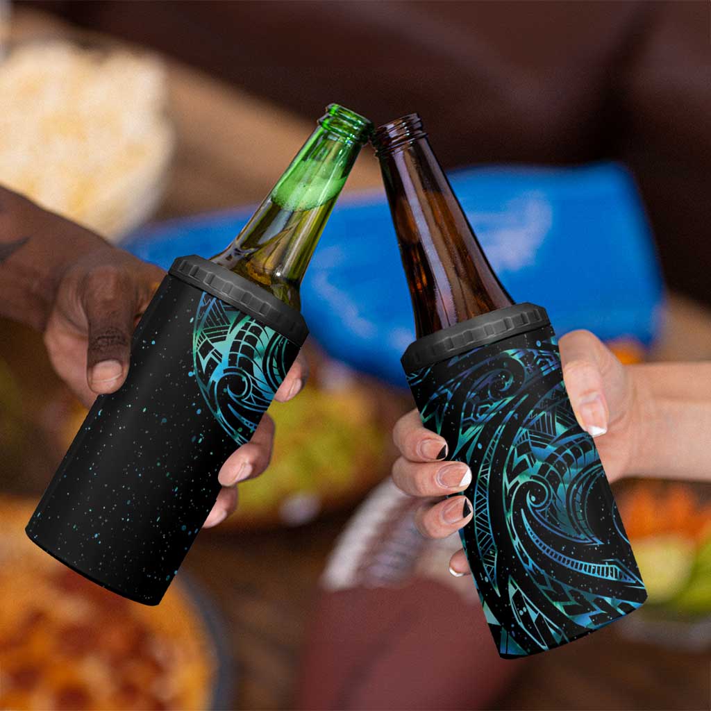 New Zealand Tribal Tattoo 4 in 1 Can Cooler Tumbler With Matariki Art LT9 - Polynesian Pride