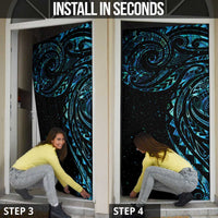 New Zealand Matariki Door Cover Galaxy Maori Tribal Tattoo LT9 - Polynesian Pride