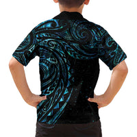 New Zealand Tribal Tattoo Family Matching Long Sleeve Bodycon Dress and Hawaiian Shirt With Matariki Art LT9 - Polynesian Pride
